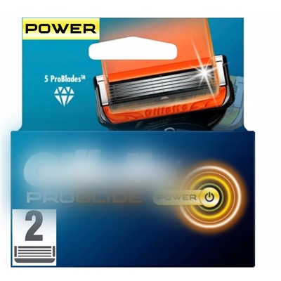 Кассеты для бритвы Dʤɪˈlett ФЬЮЖН-5 ПроГлайд Power (2 шт.) Оригинал)