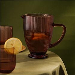 Кувшин SL Home «Модерн», 1.2 л, 19.5×13×18.5 см, стекло, розовый