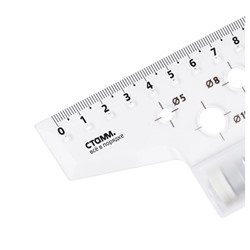 Рейсшина 22 см металлический ролик ЛР15/ЛР-30477 Стамм