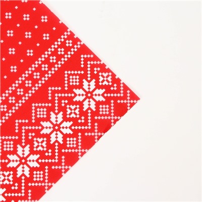 Бумага упаковочная тишью, новогодняя упаковка «Узоры», 50×66 см