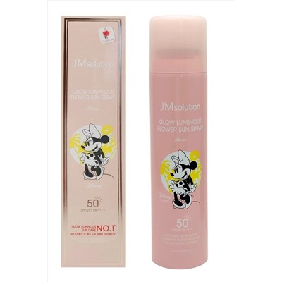 Jmsolution Увлажняющий солнцезащитный спрей с экстрактом розы / Glow Luminous Flower Sun Spray Rose SPF50+/PA++++ Disney Mini, 180 мл KRISTALLER, 1109969