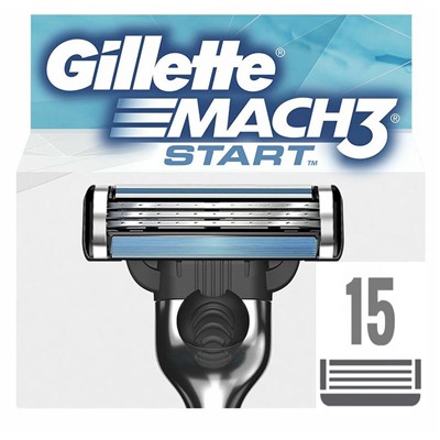 Кассеты для бритвы Dʤɪˈlett МАК-3 Sport/Start (15 шт.)