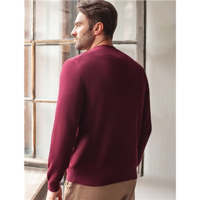 Джемпер фактурной вязки из хлопка с нейлоном