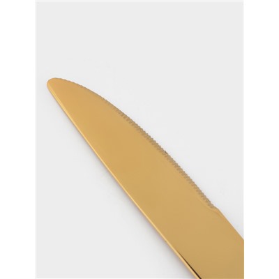 Нож столовый Magistro Kolos, длина 22 см, нержавеющая сталь, золотистый