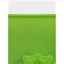 Форма для выпечки новогодняя Доляна «Снежинка», силикон, 30×17.5 см, 11 ячеек, салатовая