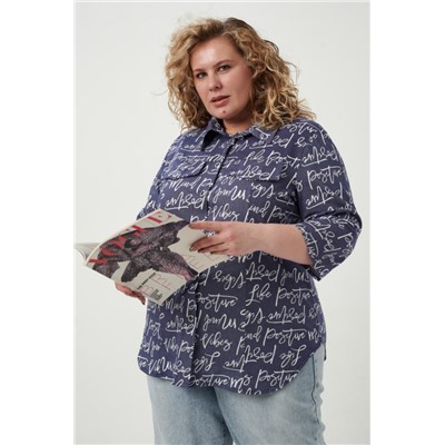 Рубашка женская 83605 (Индиго)