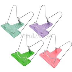 Подставка для учебников и книг "Attomex" 16x14,5x16 см, металл и пластик, вес 90 г, в пластиковом пакете с европодвесом, ассорти 4 цвета (розовый, мятный, сиреневый, зеленый)