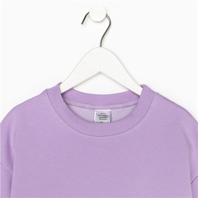 Костюм для девочки (джемпер, брюки), цвет сиреневый, рост 128-134 см