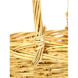 Корзина плетёная для хранения Fibre, с ручкой, бежевая, набор 3 шт.