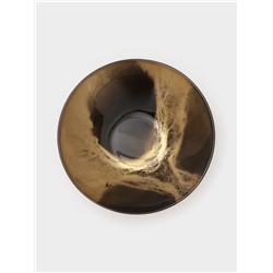 Салатник Magistro Brown Marble, 500 мл, d=16.5 см, стекло, золотистый