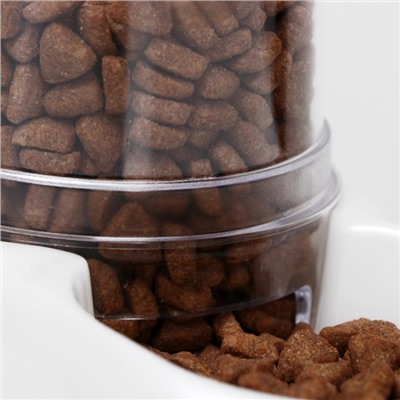 Автопоилка/автокормушка 0.6 л, белая перламутр