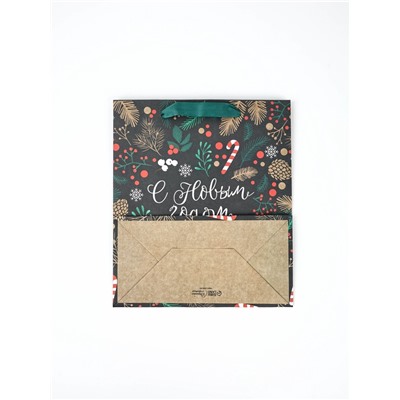 Набор пакетов подарочных новогодних «Еловый лес», 4 шт., 27×23×11.5 см