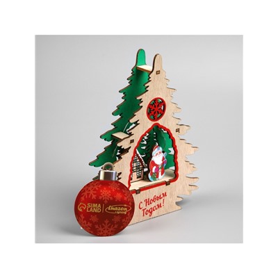 Подвеска световая «Дед Мороз», 13×3×18 см, 6 LED, от батареек, свечение тёплое белое