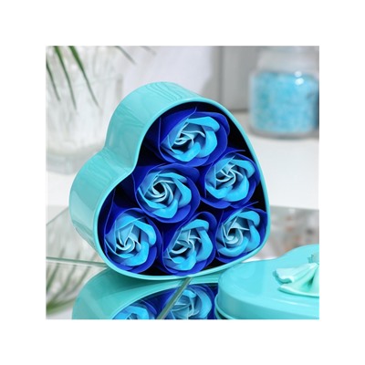 Мыльные розочки, трёхцветные, набор 6 шт.