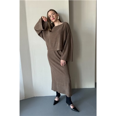 Свитер  WOOL041/04/Коричневый