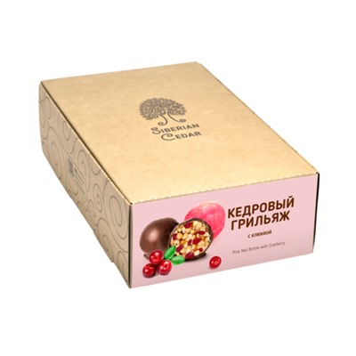 Кедровый грильяж / клюква / шоу-бокс / 540 г / Сибирский кедр