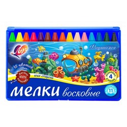 Мелки восковые 15цв "Фантазия" в пластиковом футляре 30С 1930-08 Луч