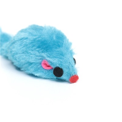 Игрушка для кошек «Мышь малая» цветная, 5 см, синяя