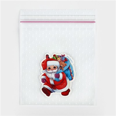 Пакет под сладости новогодний «Дедушка Мороз», 10×10 см