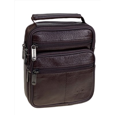 Сумка мужская из натуральной кожи, цвет коричневый