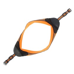 Шлейка супермягкая со светоотражающей прошивкой, обхват 62-69 см, оранжевая