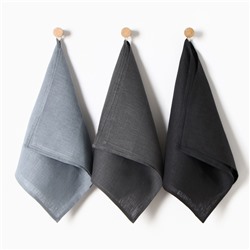 Набор полотенец кухонный «Этель» Minimalist design, 40×70-3 шт., 100% лён