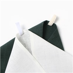 Набор полотенец кухонный «Этель» Home collection, 40×70-2 шт., МИКС, 100% лён