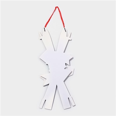 Новогоднее украшение настенное «Лыжи», подвеска, 42.5×17