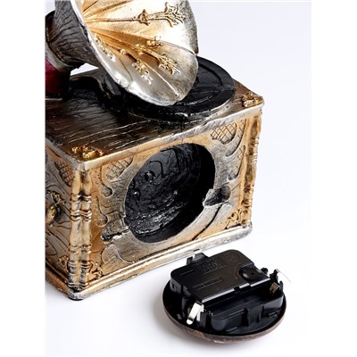 Часы настольные интерьерные «Граммофон», на батарейках, 15.5×9.5×24.5 см, d=7 см