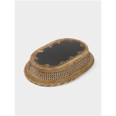 Корзинка плетёная из ротанга «Цветы 2», 34×26×7 см, МИКС