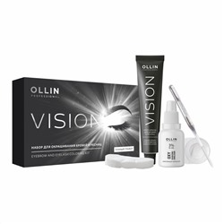 520987 Ollin Набор для окрашивания бровей и ресниц / Vision, темный графит