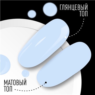 Гель лак для ногтей, однотонный, трехфазный, 8 мл, LED/UV, голубой (93)