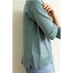 Джемпер жен BeGood AW23WK156 серая мята
