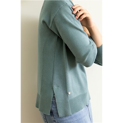 Джемпер жен BeGood AW23WK156 серая мята