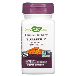 Nature's Way, Premium Extract, Turmeric, 500 mg , 60 Tablets