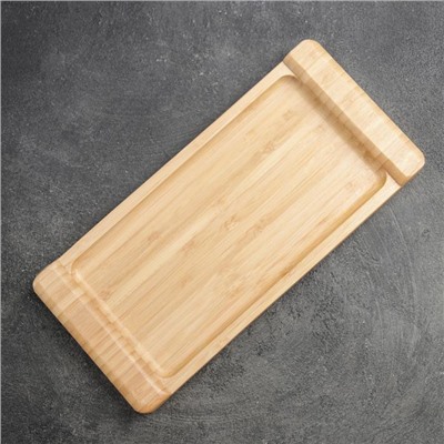 Блюдо для подачи Striata, 28×13 см, бамбук, бежевое