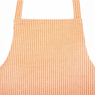 Кухонный набор «Полосы» фартук 60×70 см, прихватка 20×20 см, варежка 12×15 см, цвет персик, 50%п/э, 50%хл