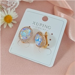 Серьги коллекция "Xuping" покрытие позолота, вставка: фианиты, арт.004.040