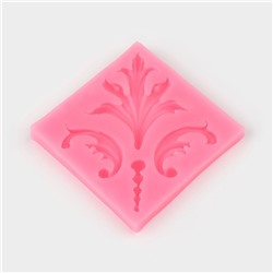 Молд для заливки «Завитки», силикон, 6.5×0.7 см, розовый