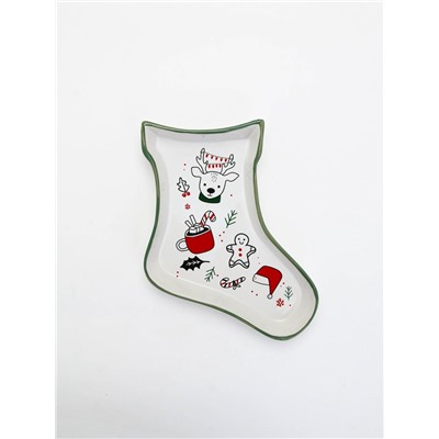 Блюдо новогоднее «Новый год!», 20×15.5×3 см, ручная работа