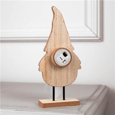 Светодиодная фигура «Дед Мороз» 7×22×5 см, дерево, от батареек LR1130×3, свечение тёплое белое