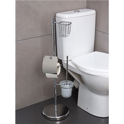 УЦЕНКА Стойка с тремя аксессуарами для туалета, 80 см, хром