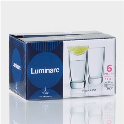 Набор стопок - шотов Luminarc «Монако», 50 мл, стекло, 6 шт.
