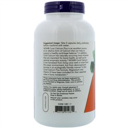 Now Foods, Coral Calcium Plus, 250 растительных капсул