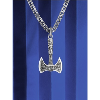 Подвеска топор из чернёного серебра 4100017