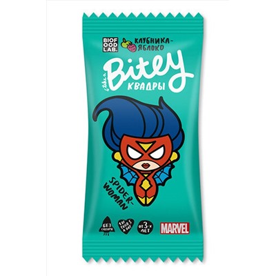 Батончик Bitey Квадры Яблоко-Клубника фруктово-овсяный 30г ЭКОПРОДУКТЫ, 1187684