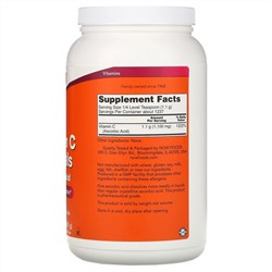 Now Foods, витамин C в кристаллах, 1361 г (3 фунта)