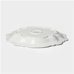 Тарелка фарфоровая обеденная Magistro «Сюита», d=25.4 см, цвет белый