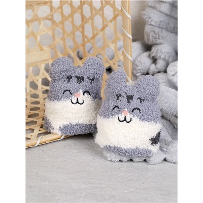 Носки женские флисовые р. 35-40 Лапки новогодний № 4 / MNZ-19/4 /721638