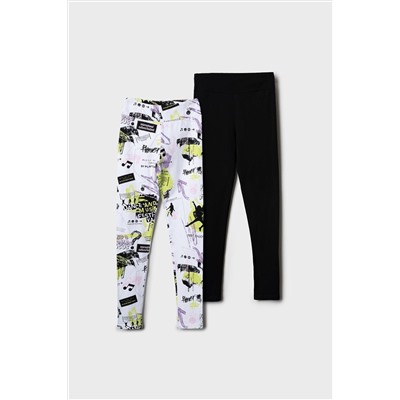 Брюки трикотажные для девочек (легинсы), 2 пары в комплекте PLAYTODAY, 1243976